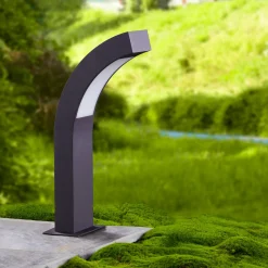 Lucande LED-jalustavalaisin Lennik, 40 cm, antrasiitti, metallia