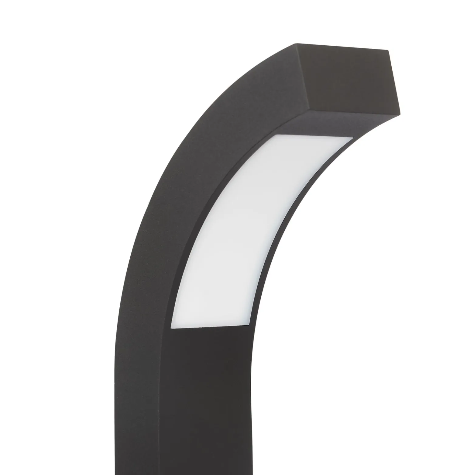 Lucande LED-jalustavalaisin Lennik, 40 cm, antrasiitti, metallia