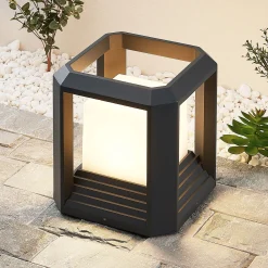 Lucande LED jalustavalaisin Serenella, antrasiitti, metalli, 27cm