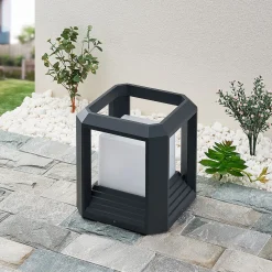 Lucande LED jalustavalaisin Serenella, antrasiitti, metalli, 27cm