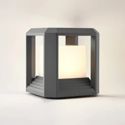 Lucande LED jalustavalaisin Serenella, antrasiitti, metalli, 27cm