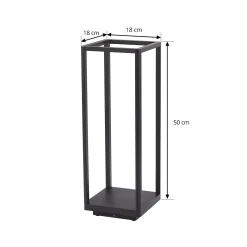 Lucande LED jalustavalaisin Thorvid, korkeus 50 cm, musta