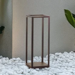 Lucande LED jalustavalaisin Thorvid, korkeus 50 cm, musta