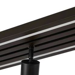 Lucande LED-kattokohdevalo Tiron, 5-lamppuinen, 100 cm, tammi