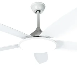 Lucande LED-kattotuuletin Divian, valkoinen, DC, hiljainen, CCT