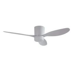 Lucande LED-kattotuuletin Kayu, valkoinen, DC, hiljainen, Ø 132 cm