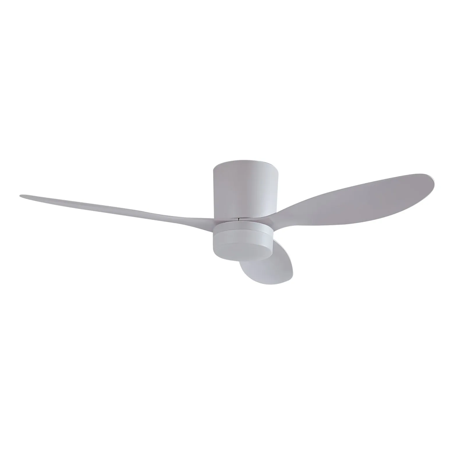 Lucande LED-kattotuuletin Kayu, valkoinen, DC, hiljainen, Ø 132 cm