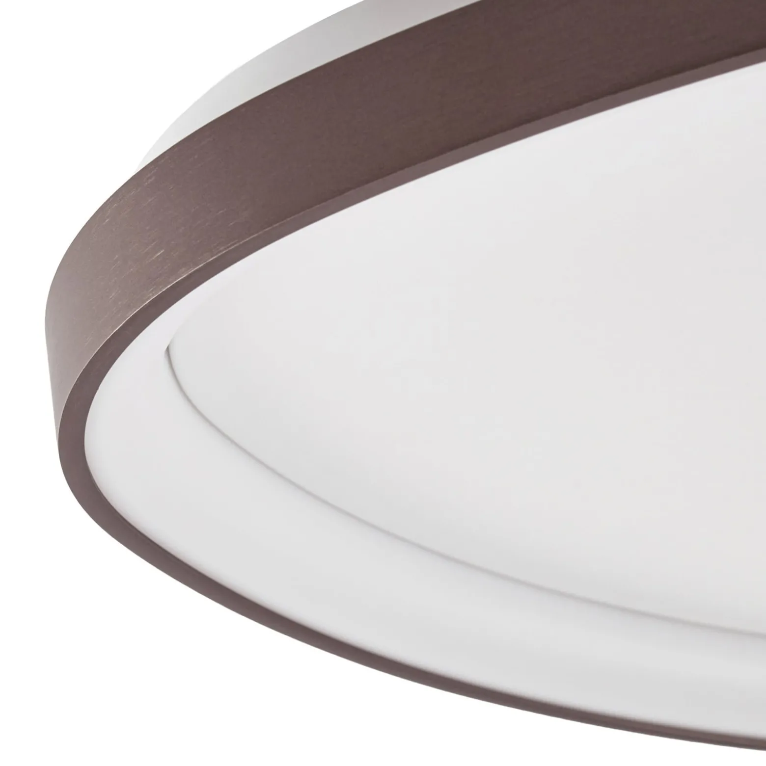 Lucande LED-kattovalaisin Asken, 61 cm, ruskea, CCT, himmennettävä