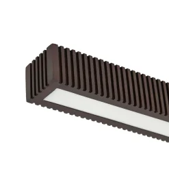 Lucande LED-kattovalaisin Emara, tumma puu, tammi, himmennettävä
