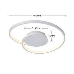 Lucande LED-kattovalaisin Enesa, Ø 46 cm, 2700 K, himmennettävä