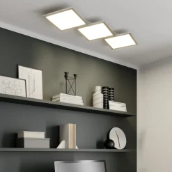 Lucande LED-kattovalaisin Ilira, 3-valo, hopea, CCT, himmennettävä