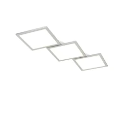 Lucande LED-kattovalaisin Ilira, 3-valo, hopea, CCT, himmennettävä