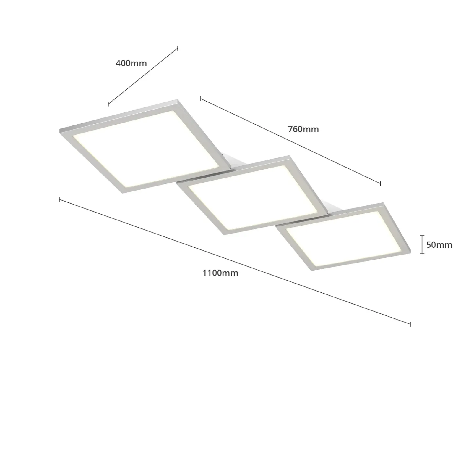 Lucande LED-kattovalaisin Ilira, 3-valo, hopea, CCT, himmennettävä