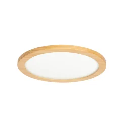 Lucande LED-kattovalaisin Joren, Ø 38 cm, puu, CCT, kaukosäädin