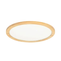 Lucande LED-kattovalaisin Joren, Ø 48 cm, puu, CCT, kaukosäädin