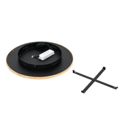 Lucande LED-kattovalaisin Joren, Ø 48 cm, puu, CCT, kaukosäädin