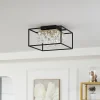 Lucande LED-kattovalaisin Kassi, musta, rauta, himmennettävä, 40cm