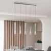Lucande LED-kattovalaisin Korvitha, 5-valo, harmaa, lasi