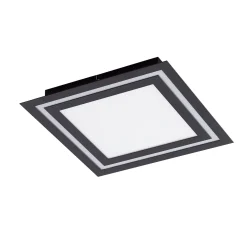 Lucande LED-kattovalaisin Leicy, musta, 34 cm, RGB, CCT