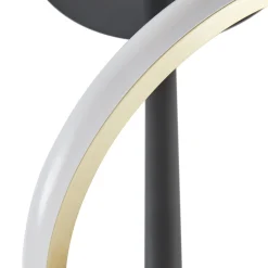 Lucande LED-kattovalaisin Madu, musta, metalli, 75 cm korkea
