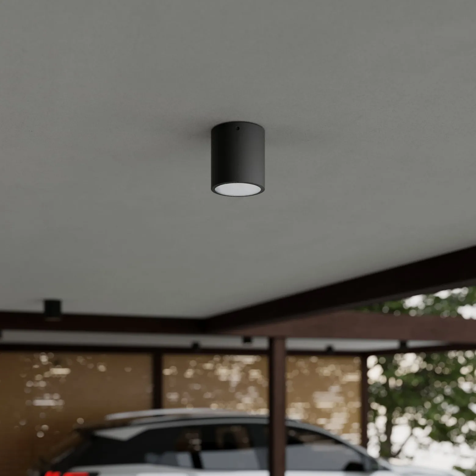 Lucande LED-kattovalaisin Meret, pyöreä, antrasiitti, metallia