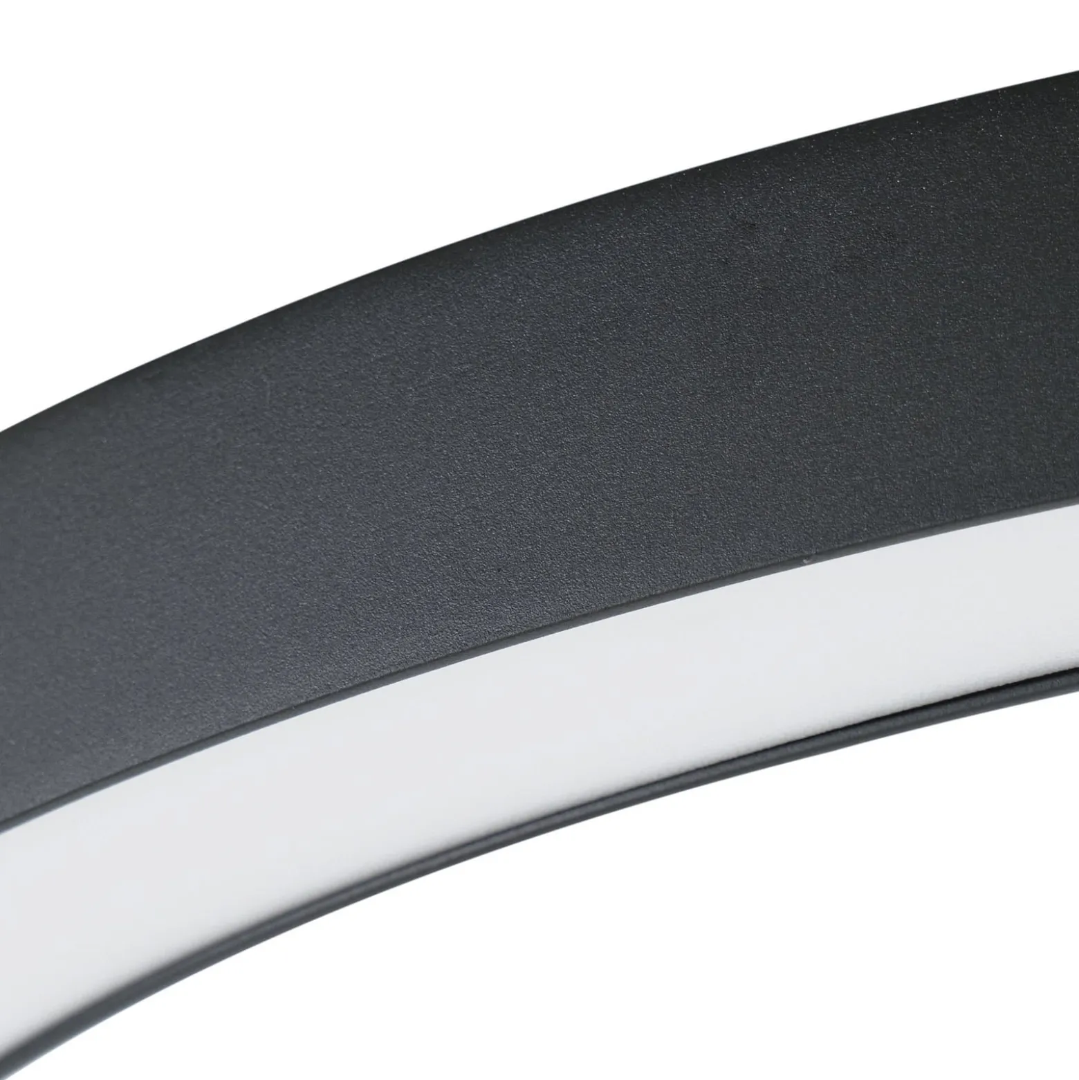 Lucande LED-kattovalaisin Neor, musta, Ø 60 cm, CCT, himmennettävä