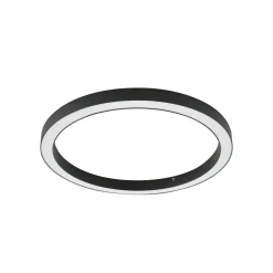 Lucande LED-kattovalaisin Neor, musta, Ø 60 cm, CCT, himmennettävä