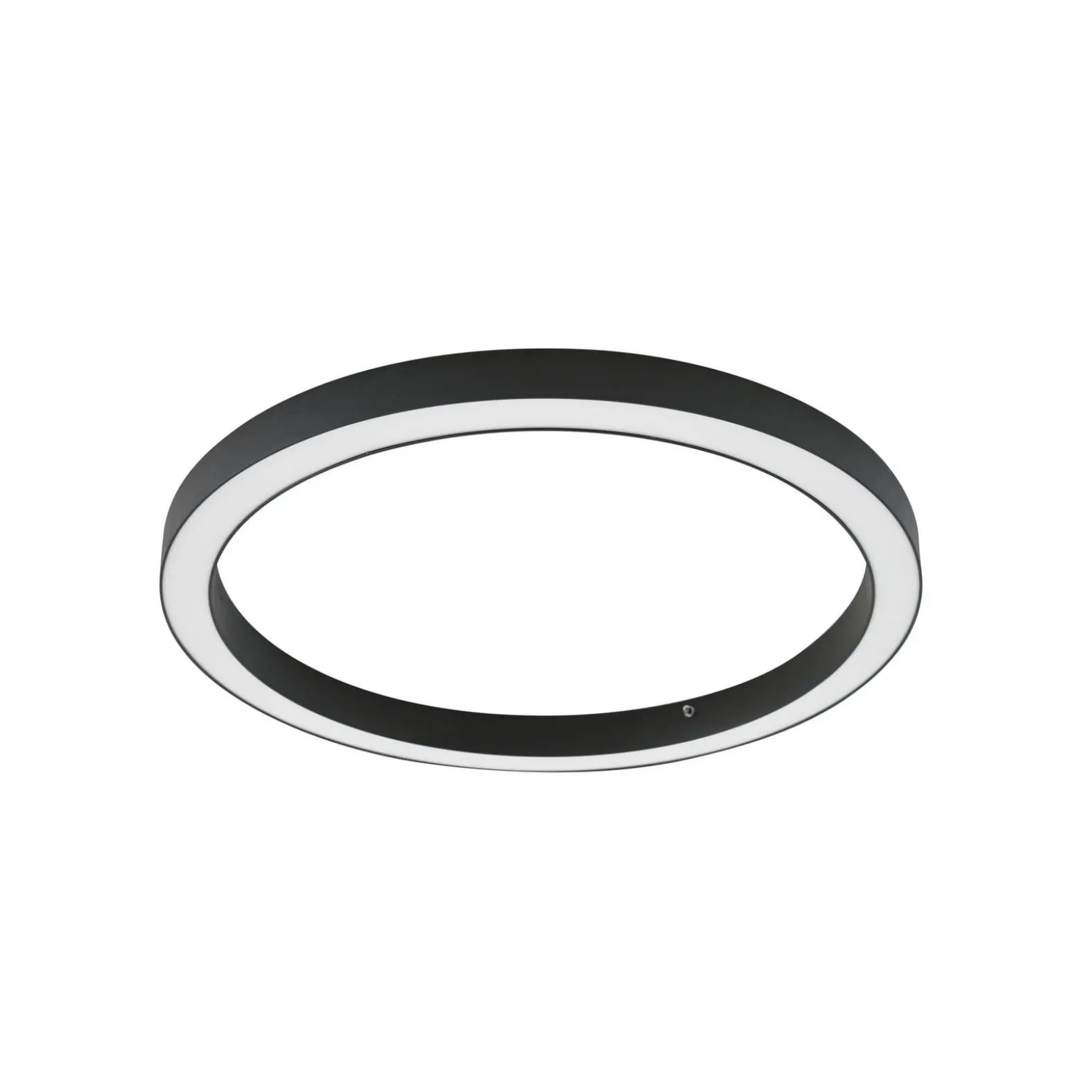 Lucande LED-kattovalaisin Neor, musta, Ø 60 cm, CCT, himmennettävä