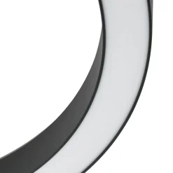 Lucande LED-kattovalaisin Neor, musta, Ø 60 cm, CCT, himmennettävä