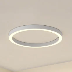 Lucande LED-kattovalaisin Neor, valkoinen, Ø 60 cm, CCT, himmennettävä