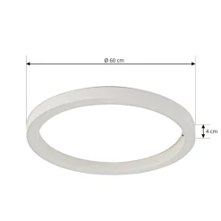 Lucande LED-kattovalaisin Neor, valkoinen, Ø 60 cm, CCT, himmennettävä