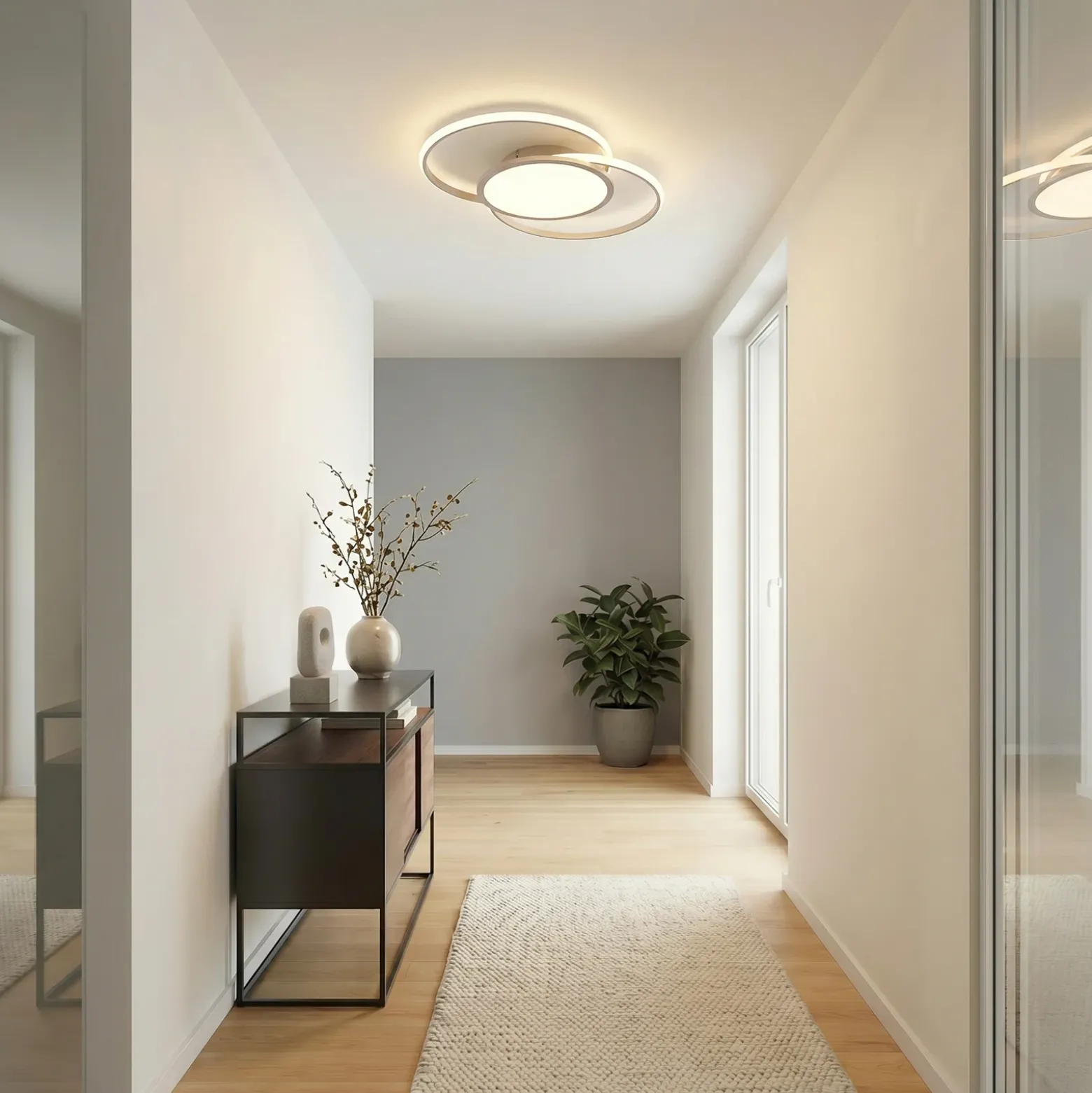 Lucande LED-kattovalaisin Senne, CCT, hopea, metallia