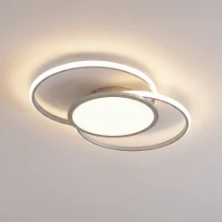 Lucande LED-kattovalaisin Senne, CCT, hopea, metallia