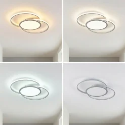 Lucande LED-kattovalaisin Senne, CCT, hopea, metallia