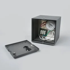 Lucande LED-kattovalaisin Tanea, 12x12 cm, tummanharmaa, IP54