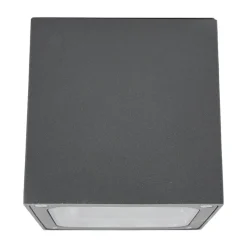 Lucande LED-kattovalaisin Tanea, 12x12 cm, tummanharmaa, IP54
