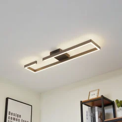 Lucande LED-kattovalaisin Yvor, 100 cm, musta, alumiinia