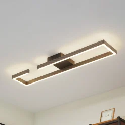Lucande LED-kattovalaisin Yvor, 100 cm, musta, alumiinia