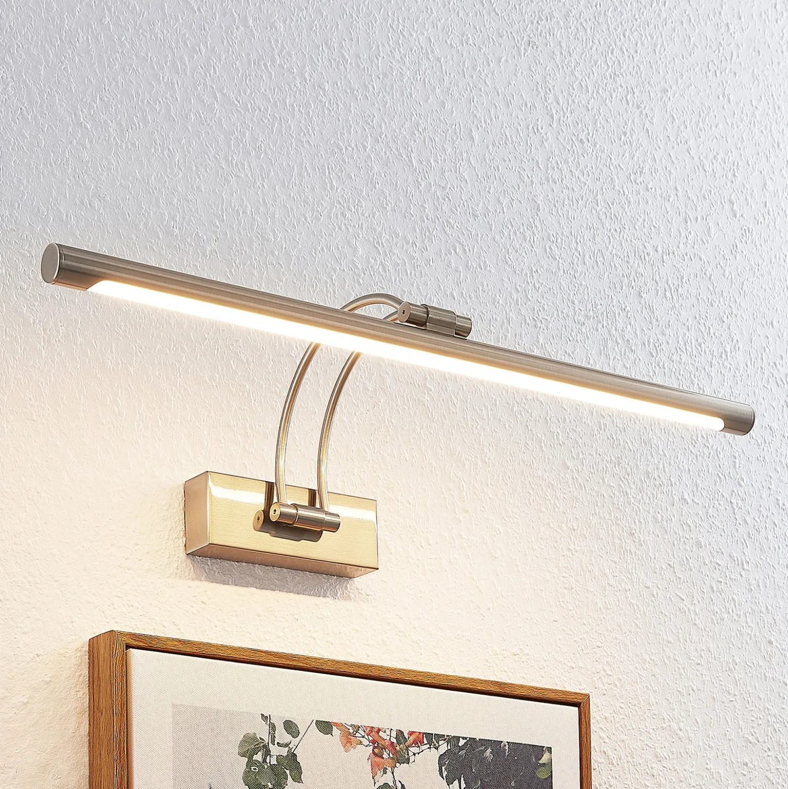 Lucande LED kuvavalaisin Dimitrij, nikkeli, metalli, 54cm