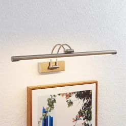 Lucande LED kuvavalaisin Dimitrij, nikkeli, metalli, 54cm