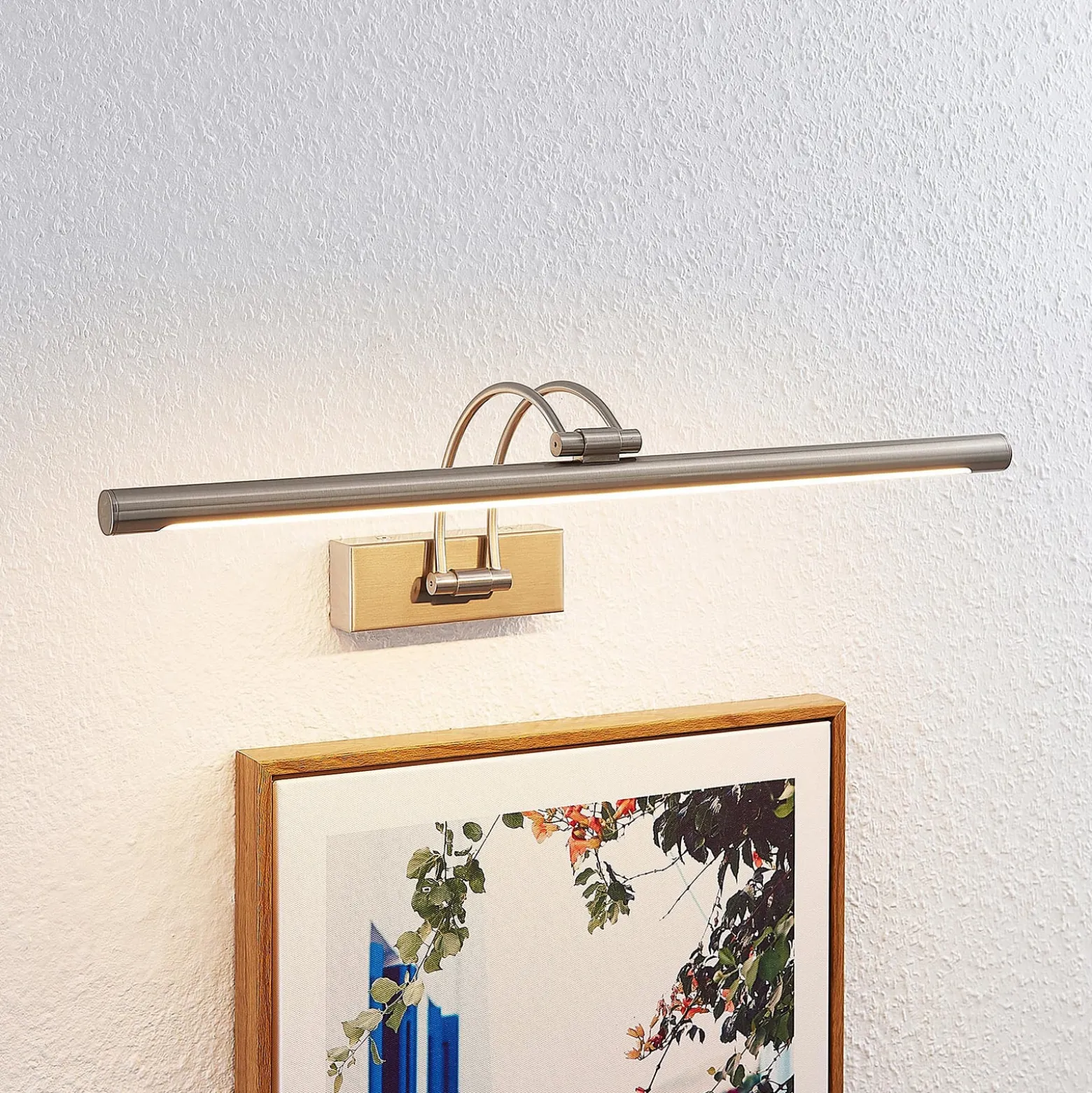 Lucande LED kuvavalaisin Dimitrij, nikkeli, metalli, 54cm