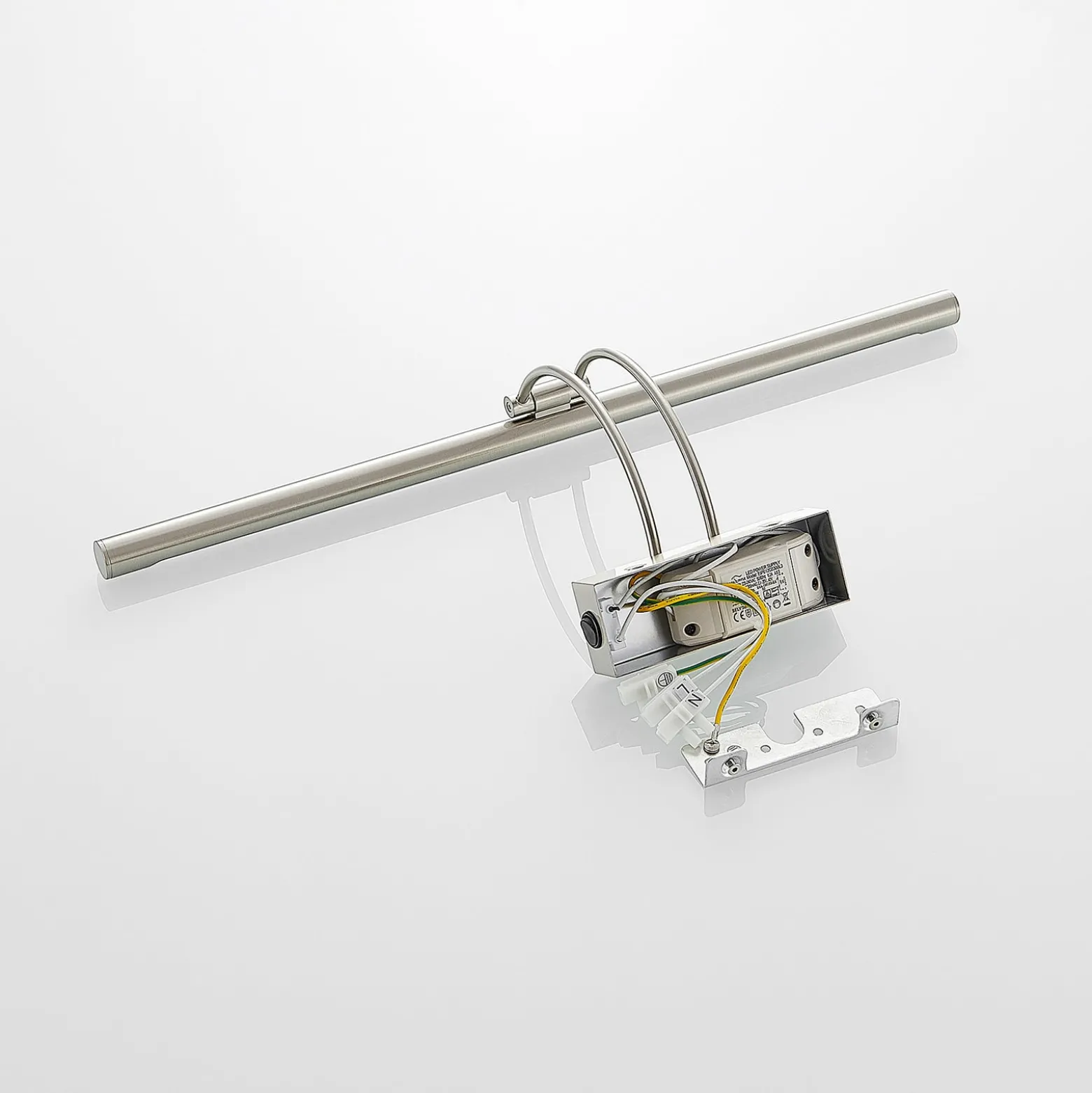 Lucande LED kuvavalaisin Dimitrij, nikkeli, metalli, 54cm