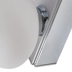 Lucande LED-kylpyhuoneen seinävalaisin Myrra, kromi, lasi, 60 cm, IP44