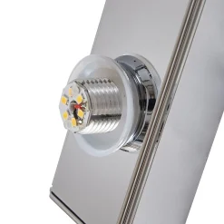 Lucande LED-kylpyhuoneen seinävalaisin Myrra, kromi, lasi, 60 cm, IP44
