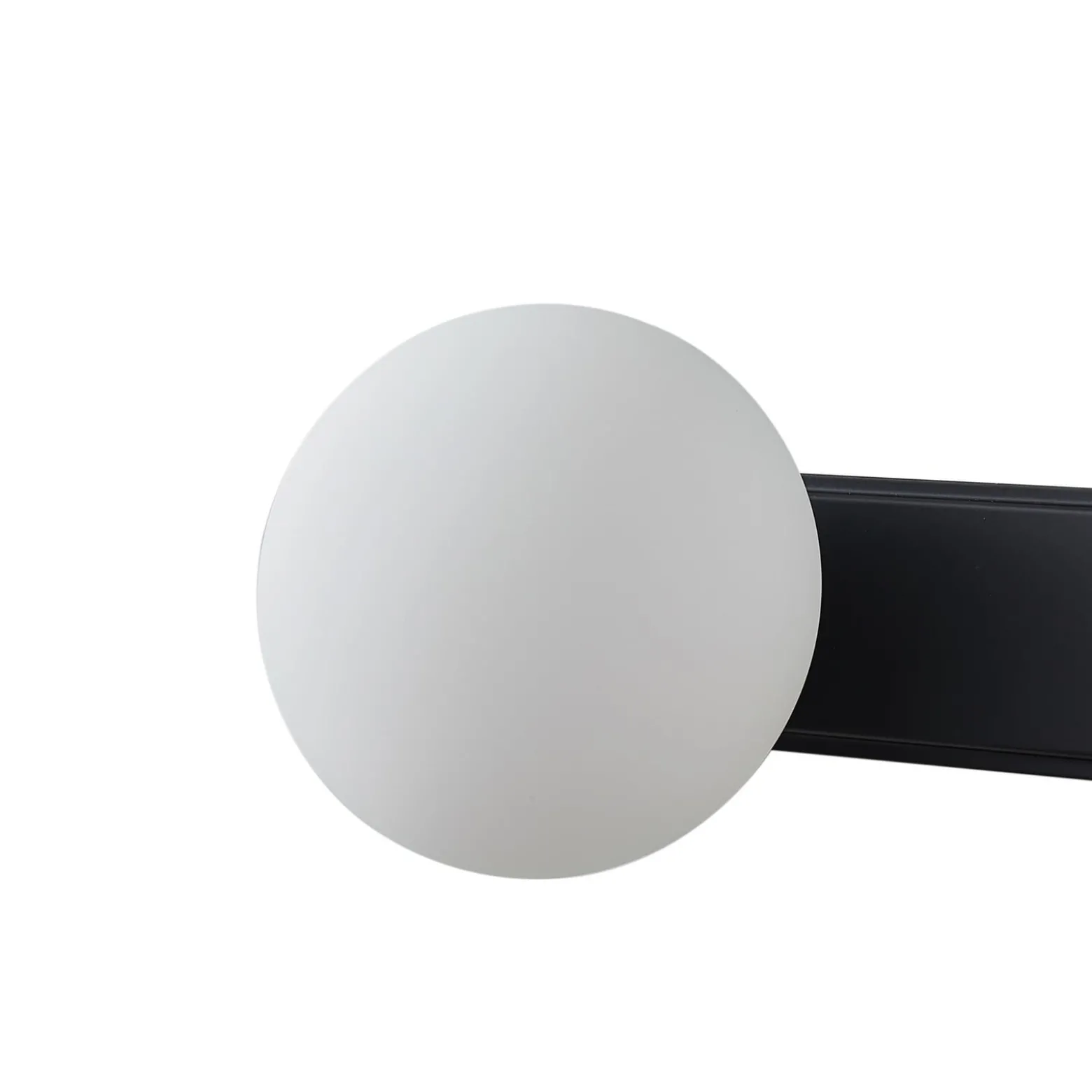Lucande LED-kylpyhuoneen seinävalaisin Myrra, musta, lasi, 60 cm, IP44