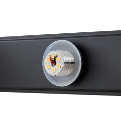 Lucande LED-kylpyhuoneen seinävalaisin Myrra, musta, lasi, 60 cm, IP44