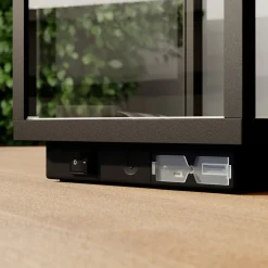 Lucande LED ladattava pöytävalaisin Cube, alumiini, IP54, himmennettävä