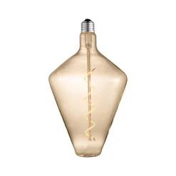Lucande LED-lamppu, E27, Ø15cm, 4W, 2700K, keltainen