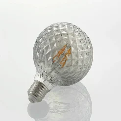 Lucande LED-lamppu E27 G95 4 W 1 800 K himmennettävä, savu