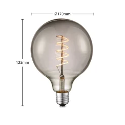 Lucande LED-lamppu E27 G125 4 W savu 1800 K himmennettävä